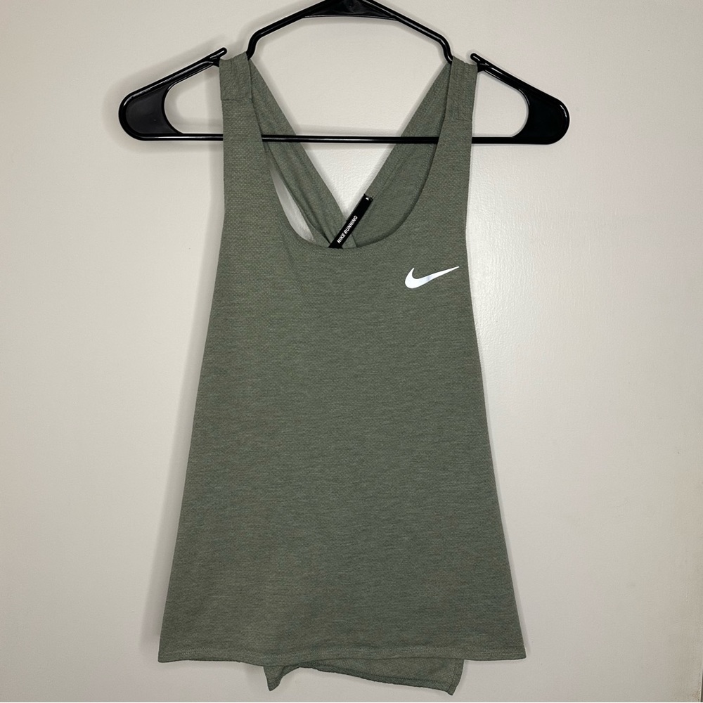Nike Dri-Fit Split Racerback Tank - Small - Sage Green